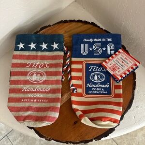 Tito's Handmade Vodka Canvas & Burlap Bottle Gift Bags